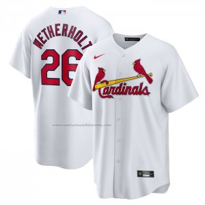 Camiseta Beisbol Hombre St. Louis Cardinals JJ Wetherholt Primera Replica Blanco1