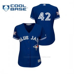 Camiseta Beisbol Mujer Toronto Blue Jays 2019 Jackie Robinson Day Cool Base Azul