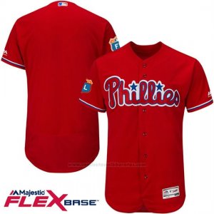 Camiseta Beisbol Hombre Philadelphia Phillies Blank 27 Rojo Flex Base Autentico Coleccion Entrenamiento de Primavera