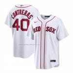 Camiseta Beisbol Hombre Boston Red Sox Willson Contreras Primera Replica Blanco1 Camiseta Beisbol Hombre Boston Red Sox Willson Contreras Primera Replica Blanco1