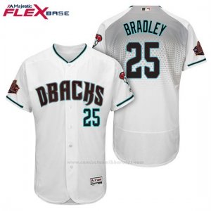 Camiseta Beisbol Hombre Arizona Diamondbacks 25 Archie Bradley Blanco Aqua 1ª 20 Aniversario Flex Base