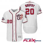 Camiseta Beisbol Hombre Washington Nationals Daniel Murphy Blanco 2018 All Star 1ª Alterno Flex Base