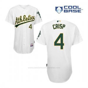 Camiseta Beisbol Hombre Oakland Athletics Coco Crisp 4 Blanco 1ª Cool Base