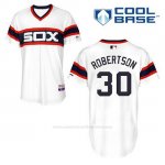 Camiseta Beisbol Hombre Chicago White Sox 30 David Robertson Blanco Alterno Cool Base