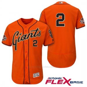 Camiseta Beisbol Hombre San Francisco Giants Denard Span Naranja Alterno 60th Season Flex Base