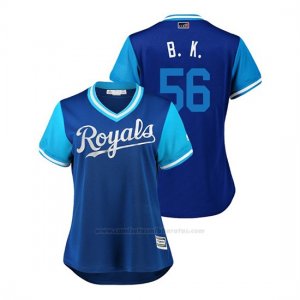 Camiseta Beisbol Mujer Kansas City Royals Brad Keller 2018 Llws Players Weekend B. K. Royal