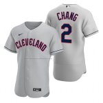 Camiseta Beisbol Hombre Cleveland Guardians Yu Chang Autentico Road Gris