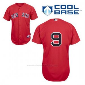 Camiseta Beisbol Hombre Boston Red Sox 9 Ted Williams Rojo Alterno Cool Base