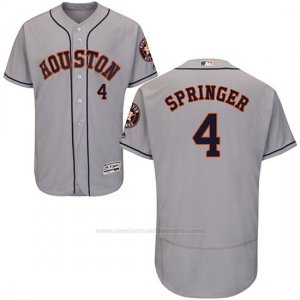 Camiseta Beisbol Hombre Houston Astros George Springer Gris Autentico