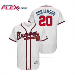 Camiseta Beisbol Hombre Atlanta Braves Josh Donaldson Flex Base Autentico Collezione Home Blanco