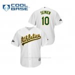 Camiseta Beisbol Hombre Oakland Athletics Marcus Semien 2019 Postseason Cool Base Blanco