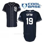 Camiseta Beisbol Hombre San Diego Padres Tony Gwynn 19 Azul Azul Alterno Cool Base