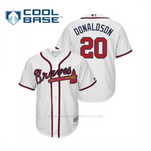Camiseta Beisbol Hombre Atlanta Braves Josh Donaldson Cool Base Majestic Home 2019 Blanco