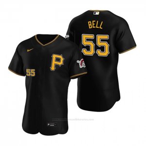 Camiseta Beisbol Hombre Pittsburgh Pirates Josh Bell Autentico Alterno Negro