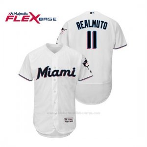 Camiseta Beisbol Hombre Miami Marlins J.t. Realmuto Flex Base Autentico Collection 1ª 2019 Blanco