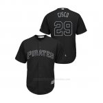 Camiseta Beisbol Hombre Pittsburgh Pirates Francisco Cervelli 2019 Players Weekend Replica Negro