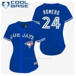 Camiseta Beisbol Hombre Toronto Blue Jays Ricky Romero 24 Azul Cool Base