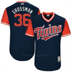 Camiseta Beisbol Hombre Minnesota Twins 2017 Little League World Series Robbie Grossman Azul
