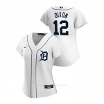Camiseta Beisbol Mujer Detroit Tigers Brandon Dixon 2020 Replica Primera Blanco