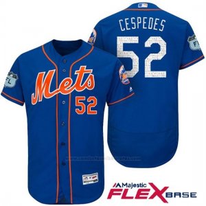 Camiseta Beisbol Hombre New York Mets Yoenis Cespedes 2017 Entrenamiento de Primavera Flex Base Jugador