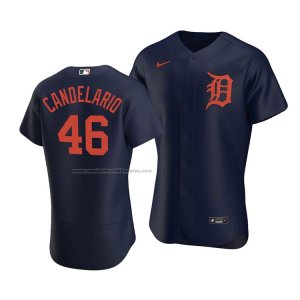 Camiseta Beisbol Hombre Detroit Tigers Jeimer Candelario Autentico Alterno Azul