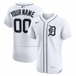 Camiseta Beisbol Hombre Detroit Tigers Primera Personalizada Blanco