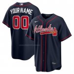 Camiseta Beisbol Hombre Atlanta Braves Alterno Replica Personalizada Azul Camiseta Beisbol Hombre Atlanta Braves Alterno Replica Personalizada Azul