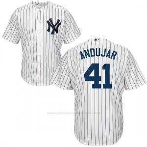 Camiseta Beisbol Hombre New York Yankees Miguel Andujar Blanco Azul 1ª