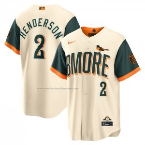 Camiseta Beisbol Hombre Baltimore Orioles Gunnar Henderson City Connect 2026 Stadium Crema Camiseta Beisbol Hombre Baltimore Orioles Gunnar Henderson City Connect 2026 Stadium Crema