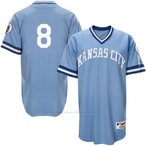 Camiseta Beisbol Hombre Kansas City Royals Mike Moustakas Light Azul Turn Back The Clock