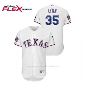 Camiseta Beisbol Hombre Texas Rangers Lance Lynn Flex Base Autentico Collezione Blanco