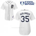 Camiseta Beisbol Hombre Detroit Tigers Justin Verlander 35 Blanco 1ª Cool Base