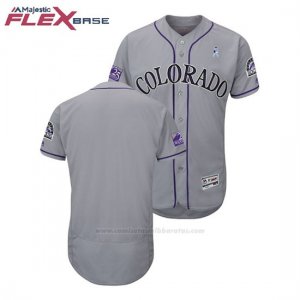 Camiseta Beisbol Hombre Colorado Rockies Gris 2018 Dia del Padre Flex Base