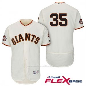 Camiseta Beisbol Hombre San Francisco Giants Brandon Crawford Ivory 1ª 60th Season Flex Base