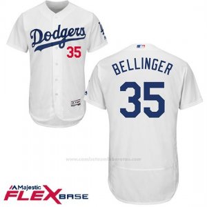 Camiseta Beisbol Hombre Los Angeles Dodgers Cody Bellinger Blanco 1ª Flex Base