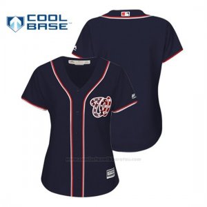 Camiseta Beisbol Mujer Washington Nationals Cool Base Alternato Azul