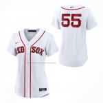 Camiseta Beisbol Mujer Boston Red Sox Ranger Suarez Primera Replica Blanco Camiseta Beisbol Mujer Boston Red Sox Ranger Suarez Primera Replica Blanco