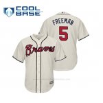 Camiseta Beisbol Hombre Atlanta Braves Freddie Freeman Cool Base Majestic Alternato 2019 Crema