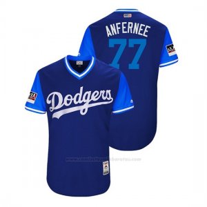 Camiseta Beisbol Hombre Los Angeles Dodgers Dennis Santana 2018 Llws Players Weekend Anfernee Royal