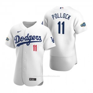 Camiseta Beisbol Hombre Los Angeles Dodgers A.j. Pollock Autentico 2020 Primera Blanco