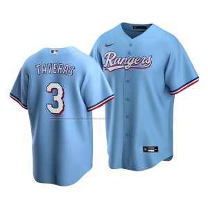 Camiseta Beisbol Hombre Texas Rangers Leody Taveras Replica Alterno Azul