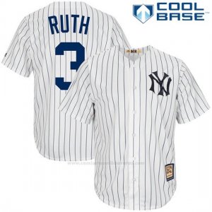 Camiseta Beisbol Hombre New York Yankees Babe Ruth Big Tall Cooperstown Blanco Cool Base