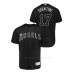 Camiseta Beisbol Hombre Los Angeles Angels Shohei Ohtani 2019 Players Weekend Autentico Negro