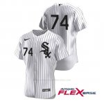 Camiseta Beisbol Hombre Chicago White Sox Eloy Jimenez Autentico Nike Blanco