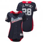 Camiseta Beisbol Mujer All Star Game J.d. Martinez 2018 1ª Run Derby American League Azul