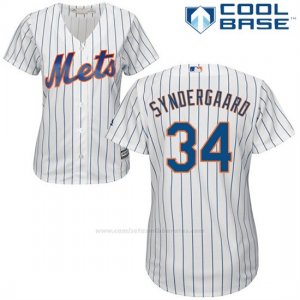 Camiseta Beisbol Mujer New York Mets Noah Syndergaard Cool Base Blanco