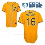 Camiseta Beisbol Hombre Oakland Athletics Billy Butler 16 Oro Alterno Cool Base