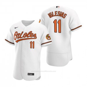 Camiseta Beisbol Hombre Baltimore Orioles Jose Iglesias Autentico 2020 Primera Blanco