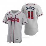 Camiseta Beisbol Hombre Atlanta Braves Ender Inciarte Autentico 2020 Road Gris