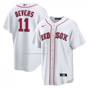 Camiseta Beisbol Hombre Boston Red Sox Rafael Devers Primera Replica Blanco